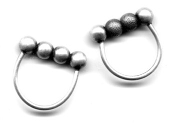 SPHERES $100 & $105-sterling silver rings with all smooth spheres or with laser cut center spheres. The two center balls spin (four 1/4" balls) made to size specifications SPHERES $100 & $105-sterling silver rings with all smooth spheres or with laser cut center spheres. The two center balls spin (four 1/4" balls) made to size specifications